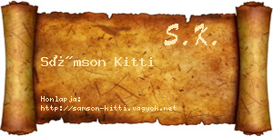 Sámson Kitti névjegykártya
