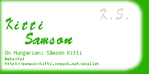 kitti samson business card